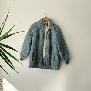 Vintage Quilted Jacket with Sherpa Liner.